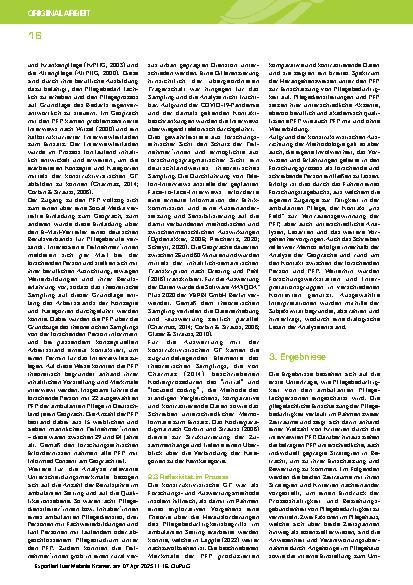 Vorschauseite 3: „…plötzlich gibt es das Puzzleteil…" – zur pflegefachlichen Einschätzung von Pflegebedürftigkeit im ambulanten Setting