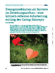 Vorschauseite 1: Zwangsmedikation als Barriere im Beziehungsaufbau – eine kritisch-reflexive Aufarbeitung entlang des Caring-Konzepts
