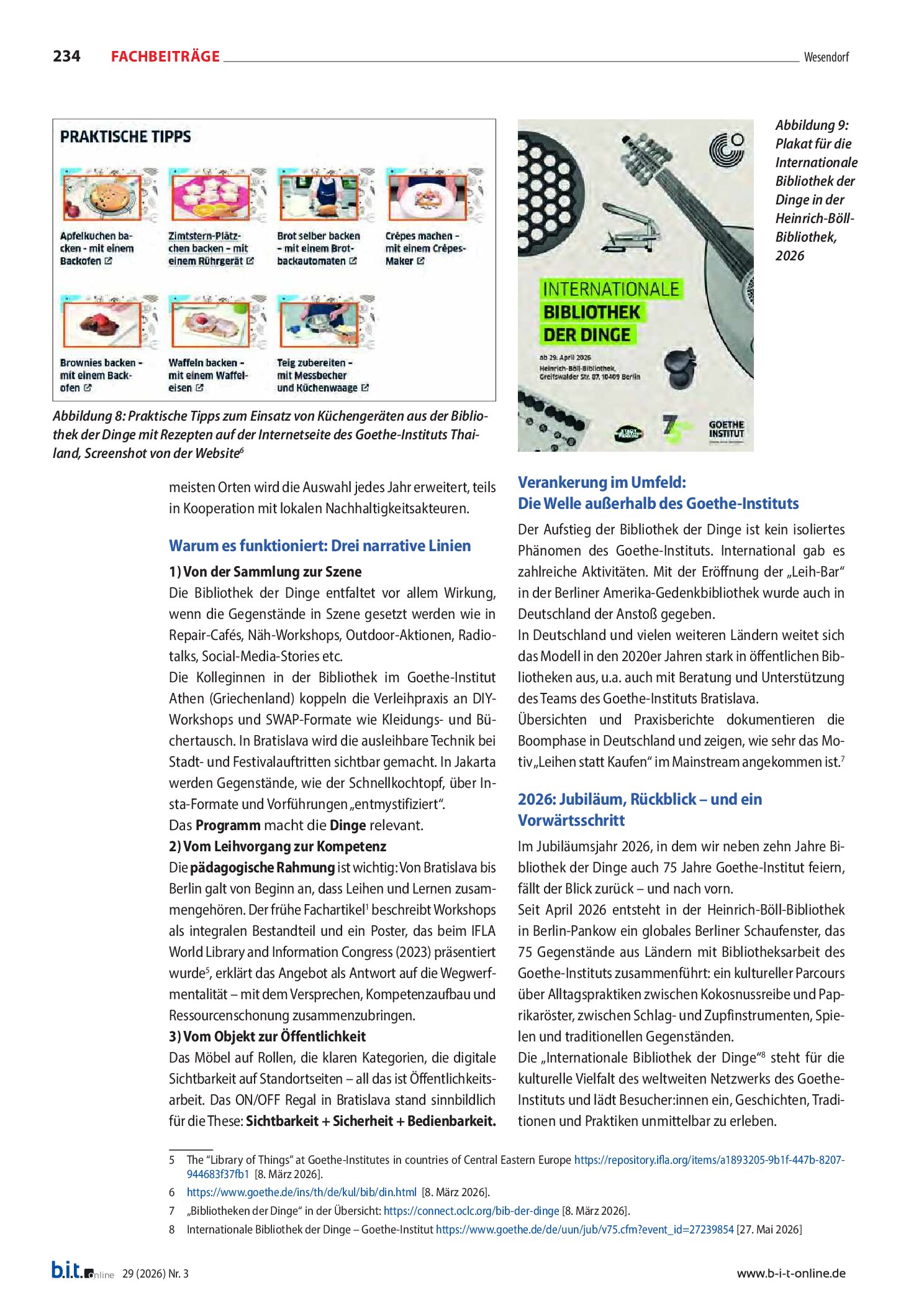 Vorschauseite 5: Bibliotheken der Dinge im Goethe-Institut – Zehn Jahre geteilte Praxis (2016–2026)