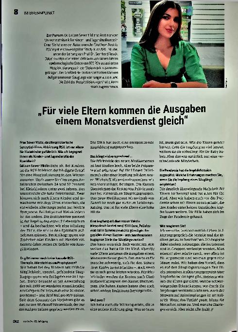 Vorschauseite 1: „Für viele Eltern kommen die Ausgaben einem Monatsverdienst gleich. "