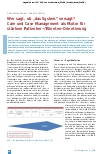 Vorschauseite 1: Wer sagt, ob „das System“ versagt? Care und Case Management als Motor für stärkere Patienten-/Klienten-Orientierung