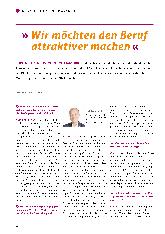Vorschauseite 1: »Wir möchten den Beruf attraktiver machen«