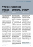 Vorschauseite 1: Urteile und Beschlüsse