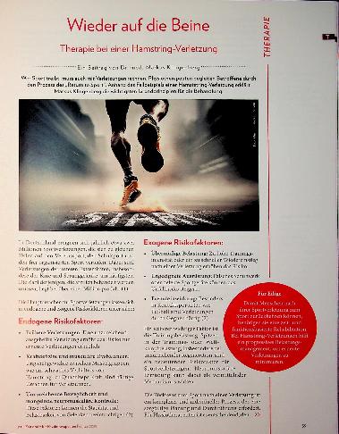 Vorschauseite 1: Wieder auf die Beine Therapie bei einer Hamstring-Verletzung