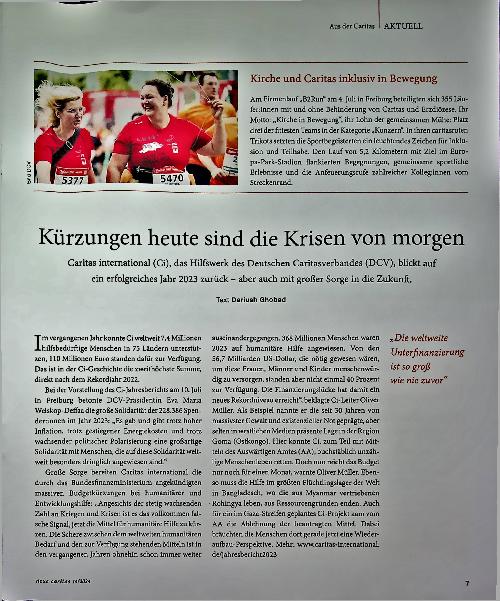 Vorschauseite 1: Kürzungen heute sind die Krisen von morgen.
