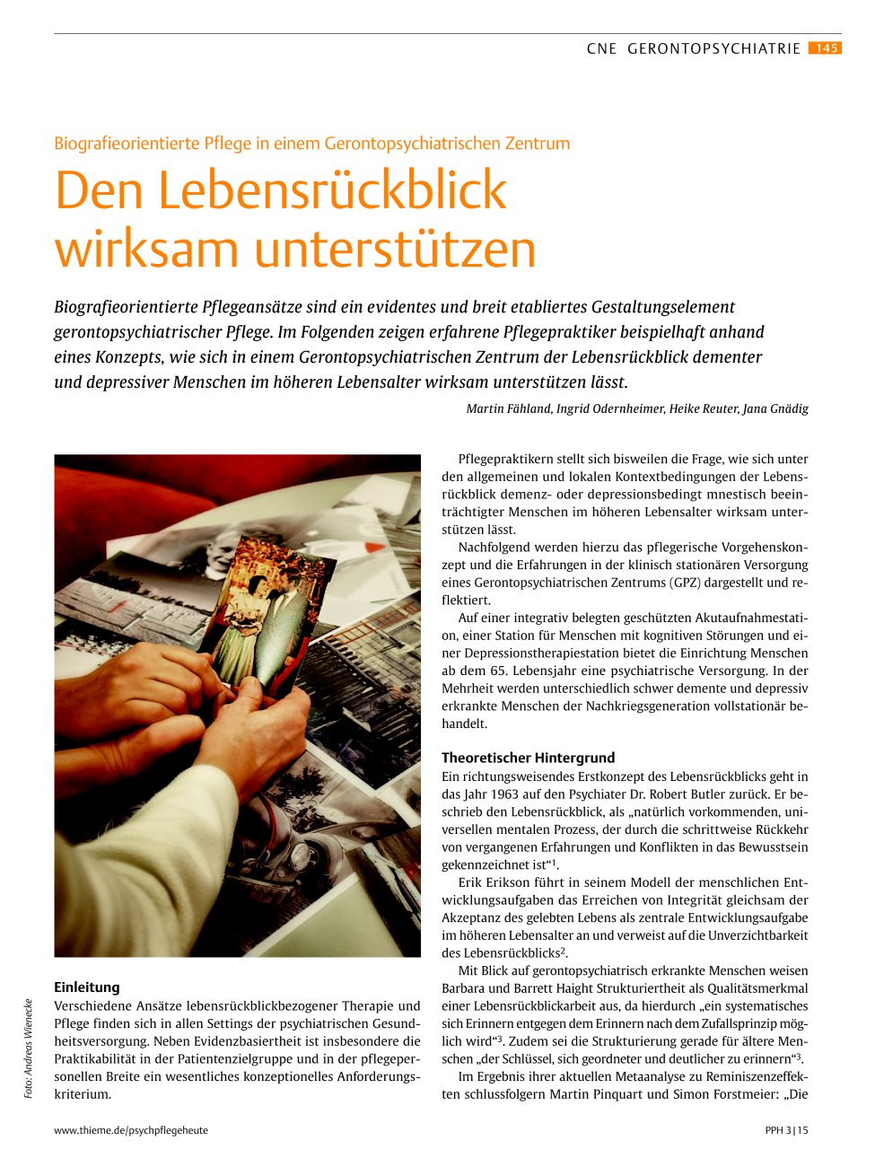 Vorschauseite 1: Den Lebensrückblick wirksam unterstützen