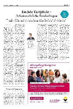 Vorschauseite 1: Ein Jahr Tarifpflicht - Arbeitsrechtliche Sonderfragen