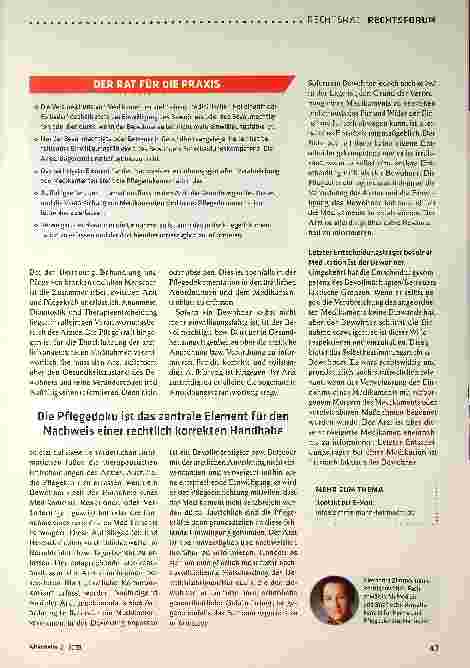 Vorschauseite 2: Die Medikamentenverabreichung und ihre rechtlichen Fallstricke