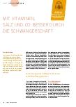 Vorschauseite 1: Mit Vitaminen, Salz und Co besser durch die Schwangerschaft