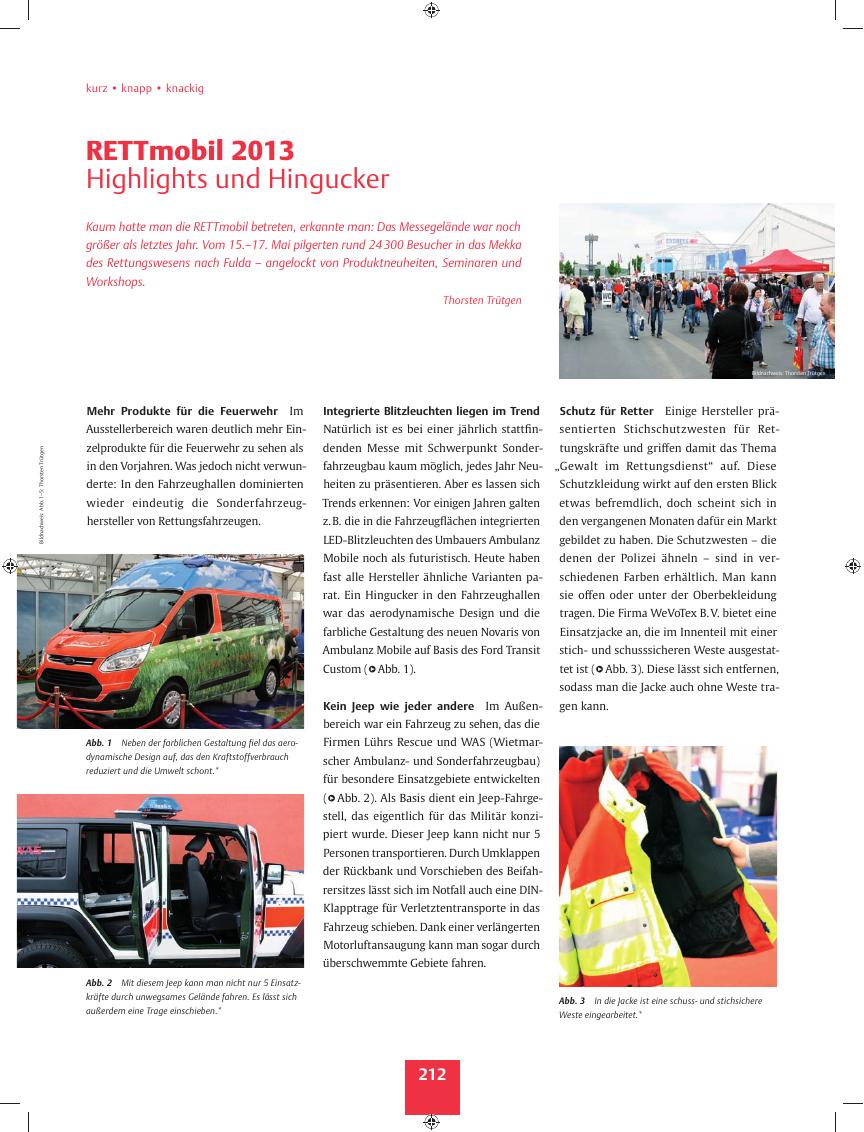 Vorschauseite 1: RETTmobil 2013 ? Highlights und Hingucker
