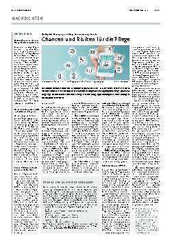 Vorschauseite 1: Chancen und Risiken für die Pflege