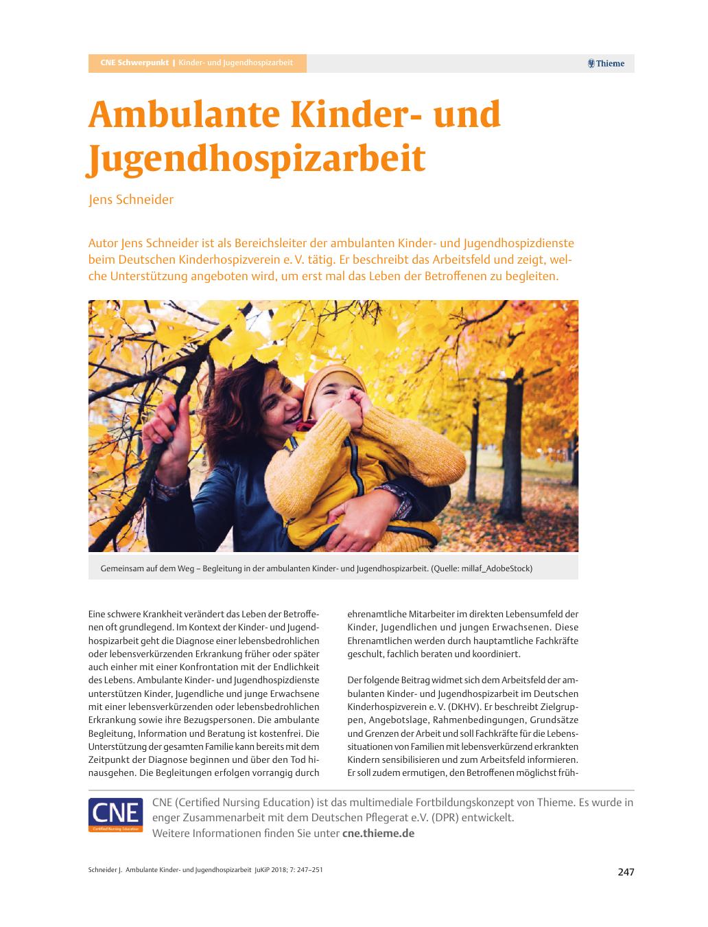 Vorschauseite 1: Ambulante Kinderund Jugendhospizarbeit
