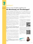 Vorschauseite 1: Gibt es eine Verjährungsfrist für die Abrechnung von Verordnungen?