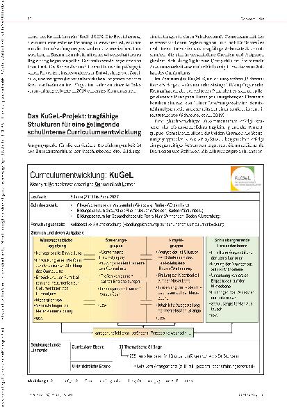 Vorschauseite 2: Steuerungsgruppenarbeit als Instrument der Schulentwicklung am Beispiel des KuGeL-Curriculums im Kontext der Generalistik