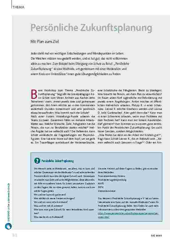 Vorschauseite 1: Persönliche Zukunftsplanung: Mit Plan zum Ziel