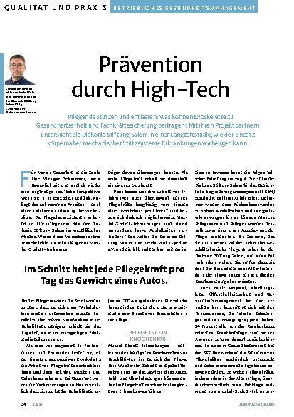 Vorschauseite 1: Prävention durch High-Tech