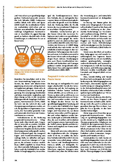 Vorschauseite 4: Mit anderen, zu anderen, vor anderen sprechen – Pragmatik und Kommunikation im Unterricht gezielt fördern
