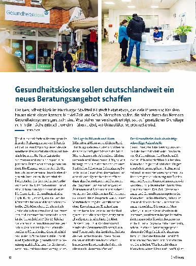 Vorschauseite 1: Gesundheitskioske sollen deutschlandweit ein neues Beratungsangebot schaffen.