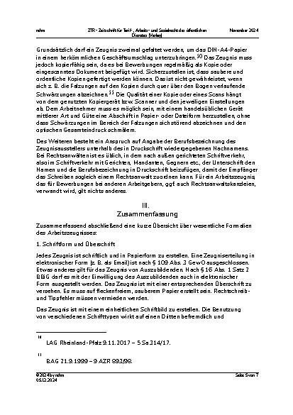 Vorschauseite 5: Aus der Praxis für die Praxis: Anforderungen an die äußere Form eines Arbeitszeugnisses.