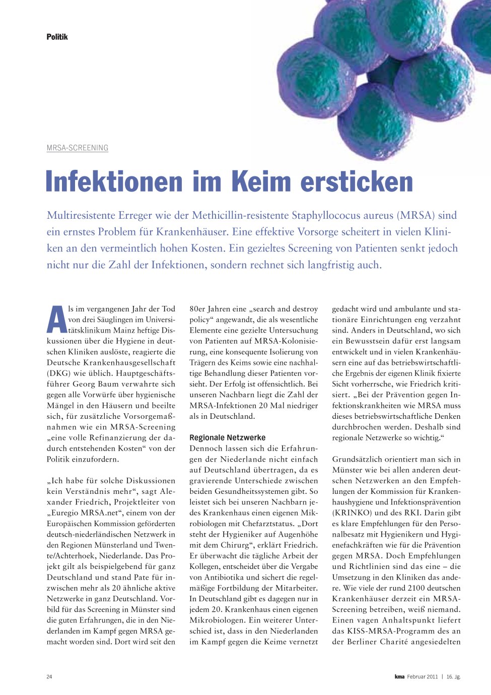 Vorschauseite 1: Infektionen im Keim ersticken