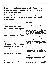 Vorschauseite 1: Psychische und psychosomatische Folgen von Alltagsrassismus und Antisemitismus, Trauma und Internalisierung