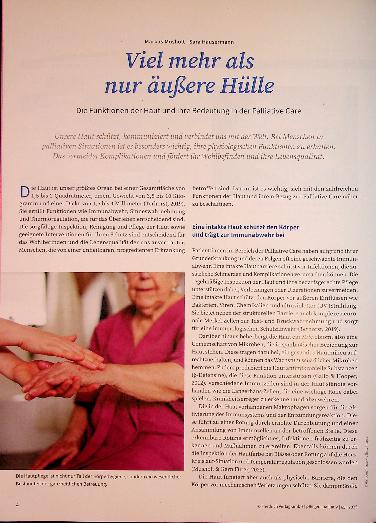Vorschauseite 1: Viel mehr als nur äußere Hülle Die Funktionen der Haut und ihre Bedeutung in der Palliative Care