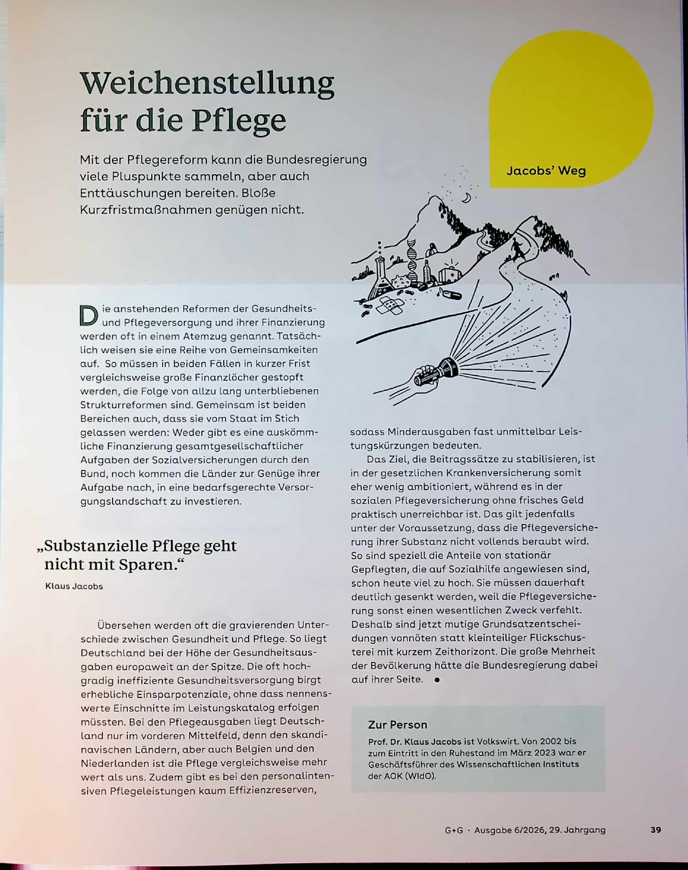 Vorschauseite 1: Weichenstellung für die Pflege