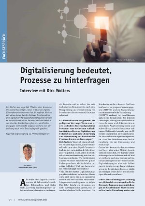 Vorschauseite 1: Digitalisierung bedeutet, Prozesse zu hinterfragen