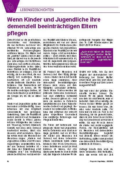 Vorschauseite 1: Wenn Kinder und Jugendliche ihre demenziell beeinträchtigen Eltern pflegen