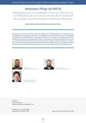Vorschauseite 4: Pflegewissenschaft 2-2026. Gesamtausgabe