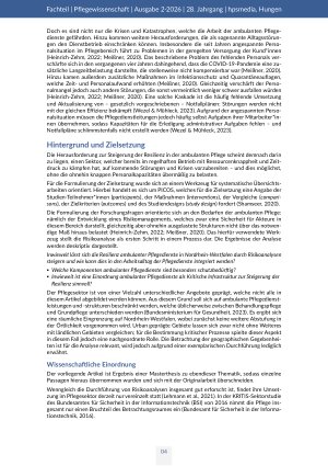 Vorschauseite 6: Pflegewissenschaft 2-2026. Gesamtausgabe