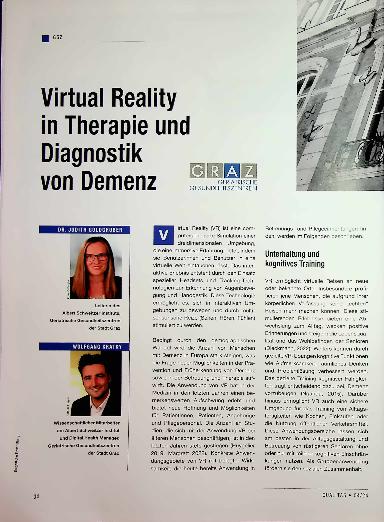 Vorschauseite 1: Virtual Reality in Therapie und Diagnostik von Demenz