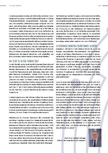 Vorschauseite 2: Die ZUkunft hat schon begonnen. Künstliche intelligenz in der Augenmedizin