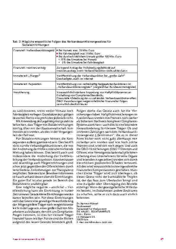 Vorschauseite 4: Das Verbandssanktionengesetz – Neue Herausforderungen für Kliniken & Heime