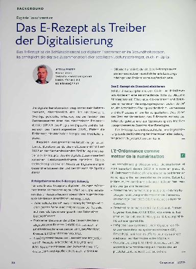 Vorschauseite 1: Das E-Rezept als Treiber der Digitalisierung