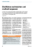 Vorschauseite 1: Die Mieten rechtssicher und maßvoll anpassen.