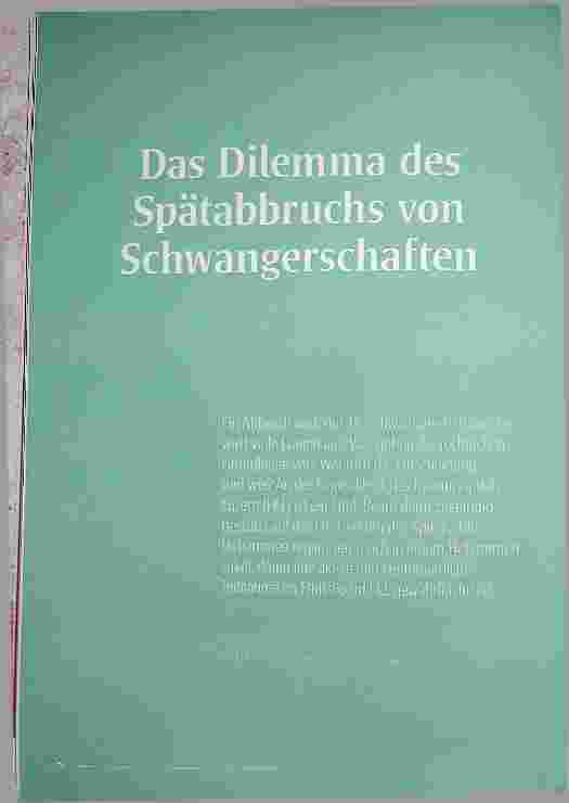 Vorschauseite 1: Das Dilemma des Spätabbruchs von Schwangerschaften