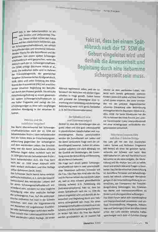 Vorschauseite 2: Das Dilemma des Spätabbruchs von Schwangerschaften