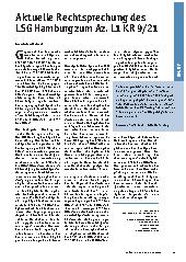 Vorschauseite 1: Aktuelle Rechtsprechung des LSG Hamburg zum Az. L1 KR 9/21