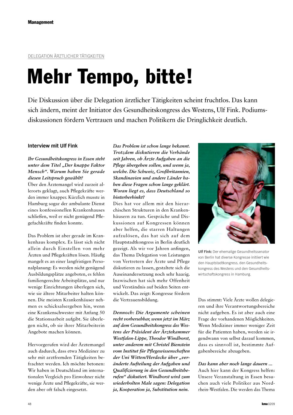 Vorschauseite 1: Mehr Tempo, bitte!