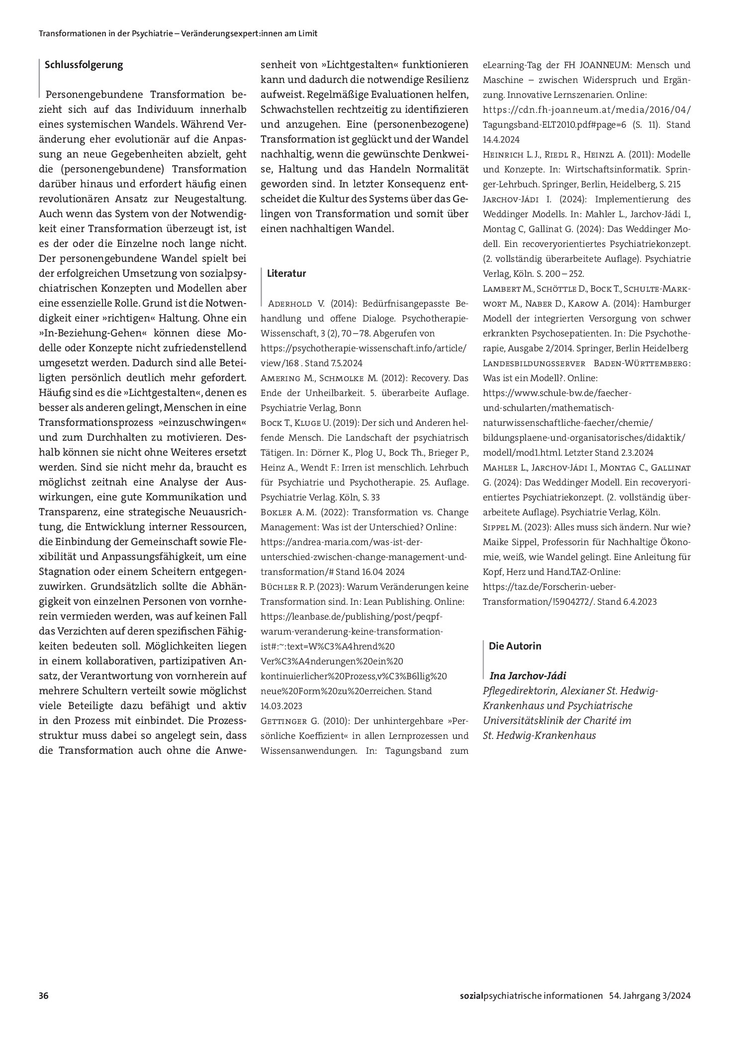 Vorschauseite 4: Personengebundene Transformation? Wie sieht es mit der Nachhaltigkeit von Transformationsprozessen aus? Was, wenn »Lichtgestalten« nicht mehr da sind?
