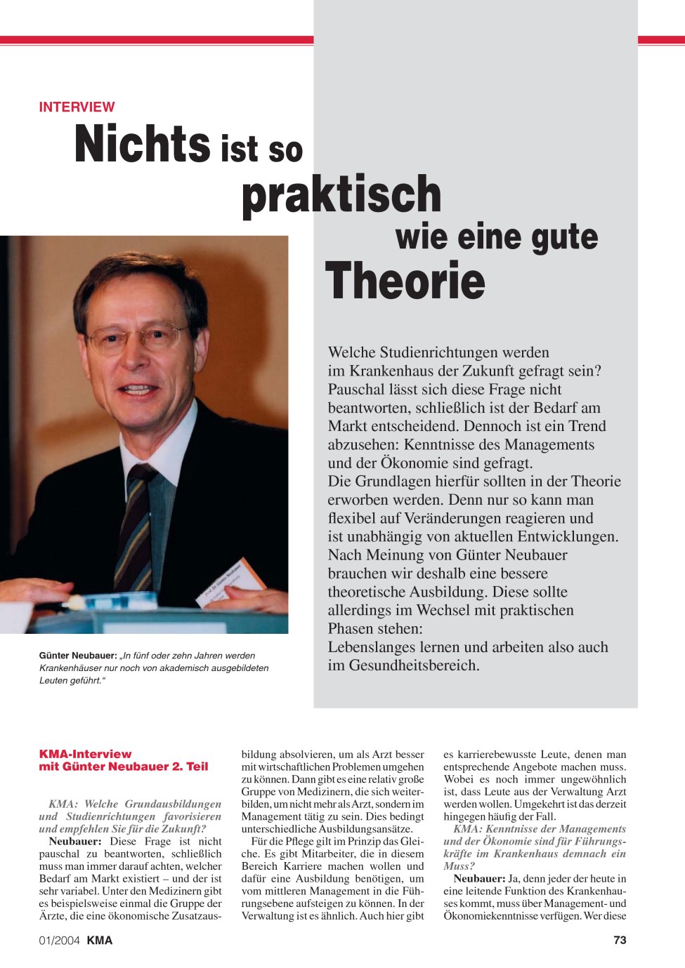 Vorschauseite 1: Nichts ist so praktisch wie eine gute Theorie