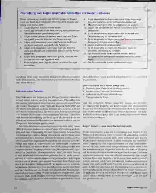 Vorschauseite 3: Heiligt der Zweck die Mittel? Lügen in der Arbeit mit demenzerkrankten Menschen - Konturen einer überfälligen Debatte