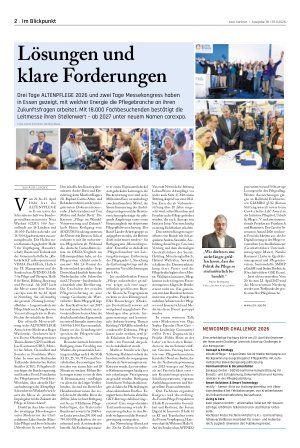 Vorschauseite 1: Lösungen und klare Forderungen
