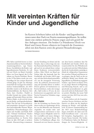 Vorschauseite 1: Mit vereinten Kräften für Kinder und Jugendliche