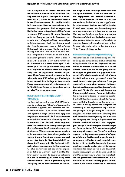 Vorschauseite 2: Digitalisierung in der Nachbarschaftshilfe für Ältere Ergebnisse einer ethnografischen Implementierungs studie im ländlichen Raum