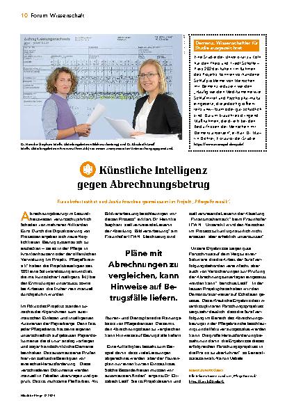 Vorschauseite 1: Künstliche Intelligenz gegen Abrechnungsbetrug