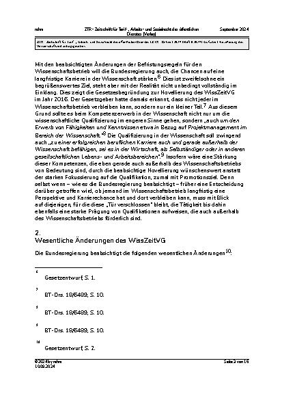 Vorschauseite 3: Novellierung des Wissenschaftszeitvertragsgesetzes