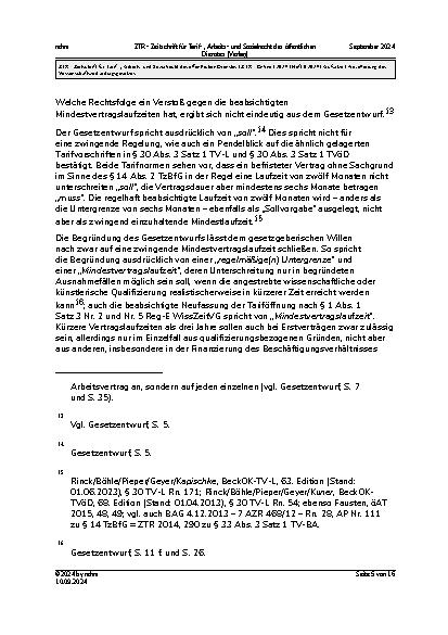 Vorschauseite 5: Novellierung des Wissenschaftszeitvertragsgesetzes