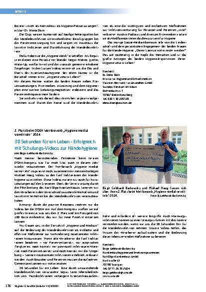 Vorschauseite 3: Universität Rostock forscht an Reduktion von Krankenhausinfektionen durch Schaffung von Anreizmechanismen für mehr Händedesinfektion.